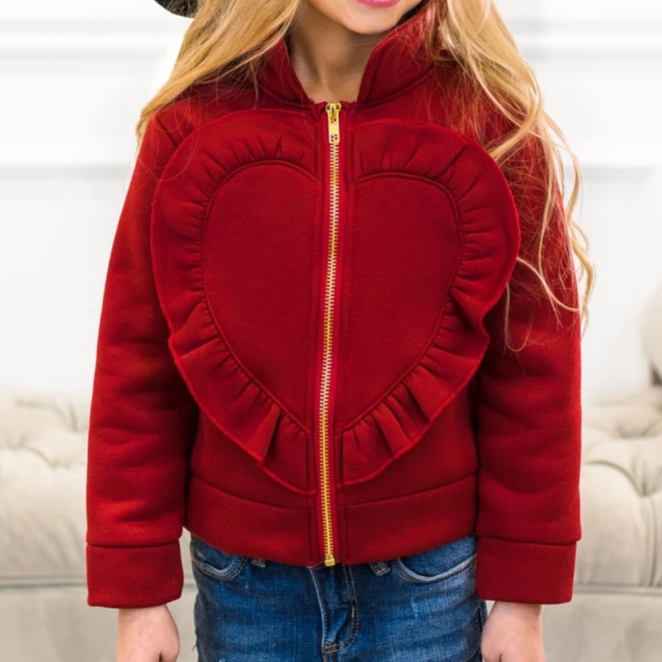 Burgundy Heart Jacket